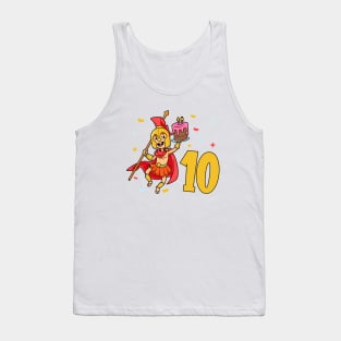 I am 10 with Spartan - kids birthday 10 years old Tank Top